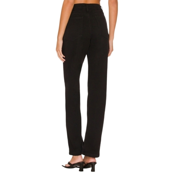 NWT WeWoreWhat Mom Slit Straight Jean Black 25 - Picture 2 of 6
